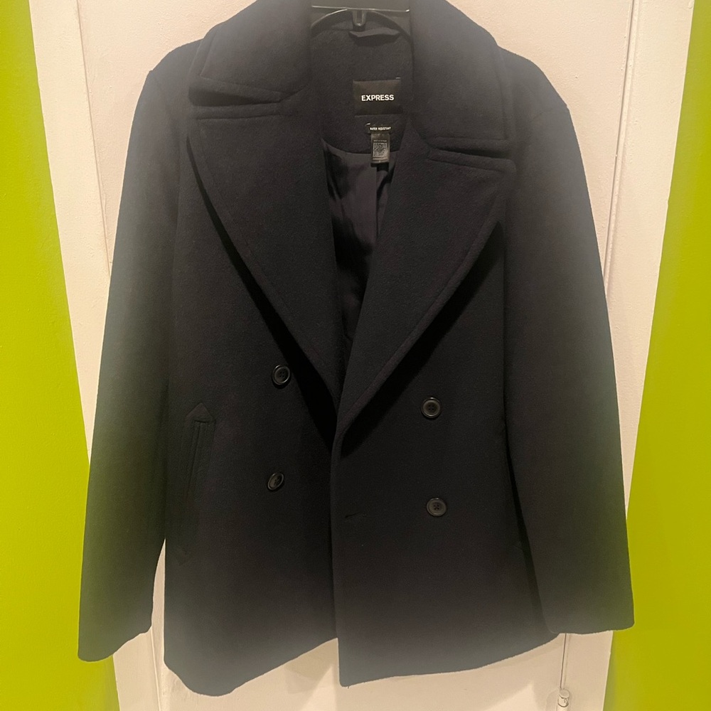 Express Men's Dark Navy Peacoat